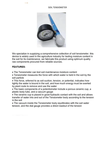 Soil Moisture Tensiometer