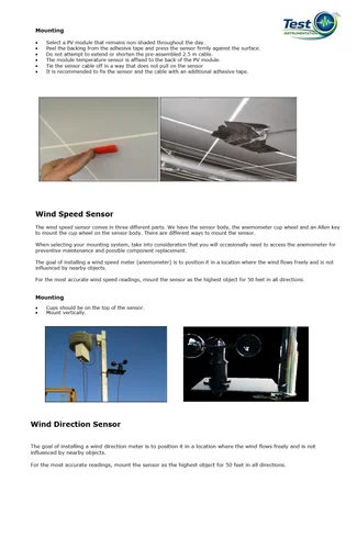 Wireless Automatic Weather Stations
