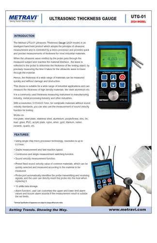 Digital Ultrasonic Thickness Tester