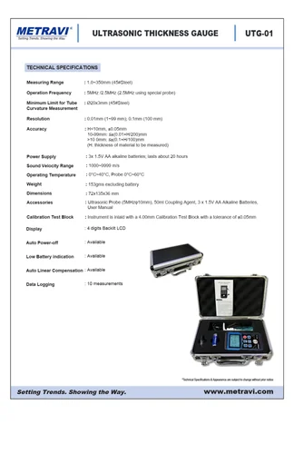 Digital Ultrasonic Thickness Tester