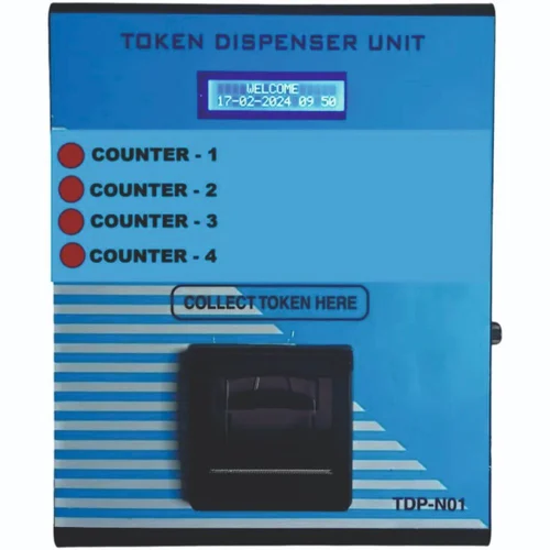 4 Counter Display Token Dispenser System