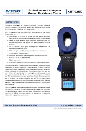 CET-02EX Explosion-proof Clamp-on Ground Resistance Tester