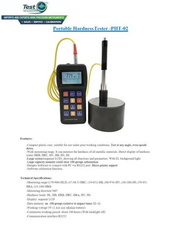 Portable Hardness Tester